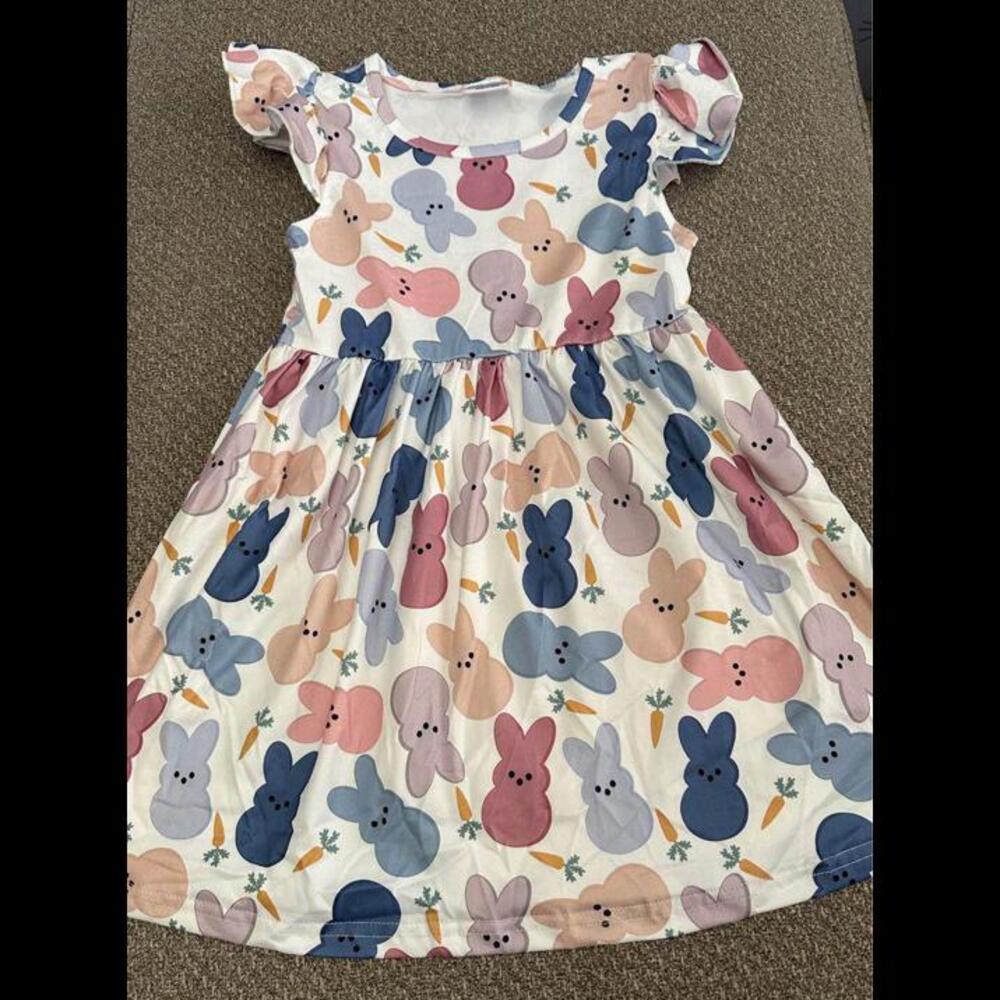 girls 4/5t EASTER PEEPS dress-NEW